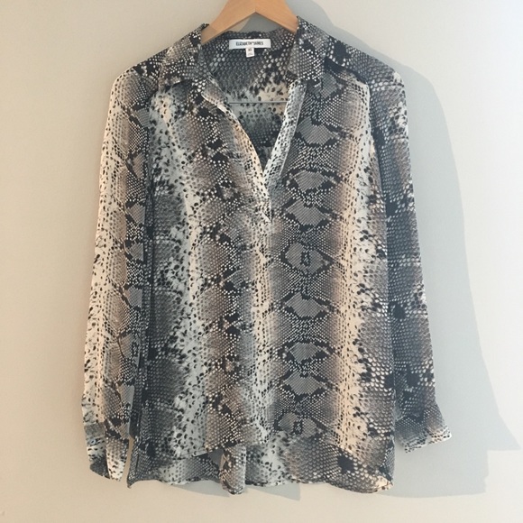 Elizabeth And James size XS ‘Kane’ Python Blouse silk shirt - Picture 4 of 9
